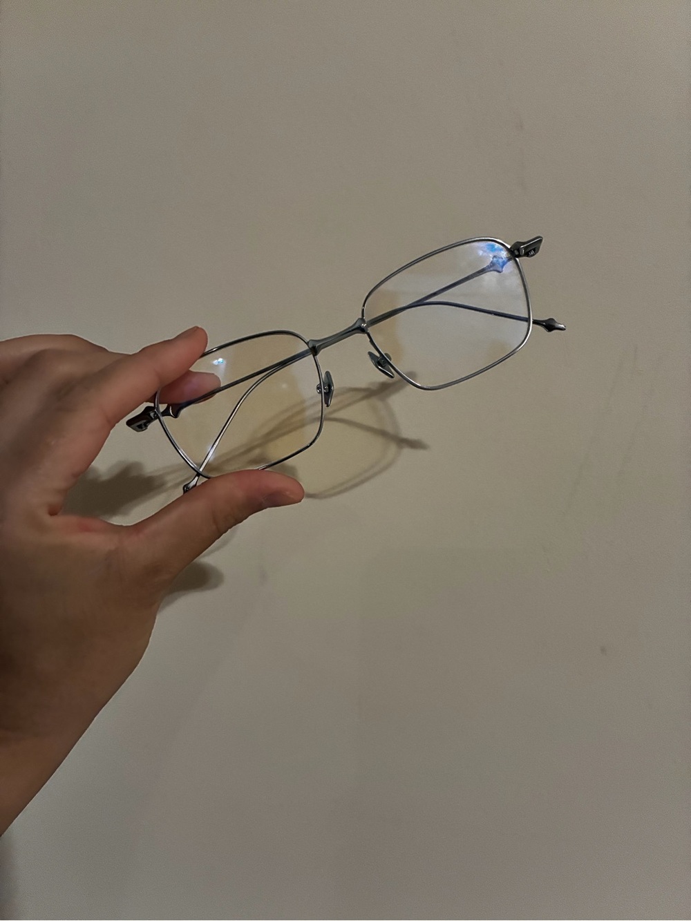 Gentle Monster Minimal Silver Metal Rectangle Eyeglasses - Women's Accessories